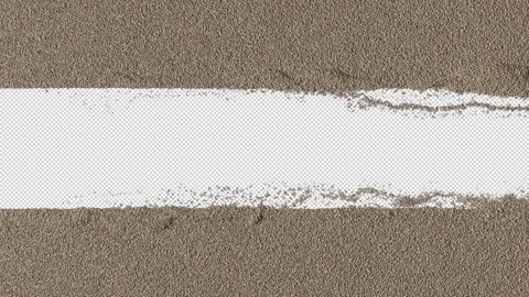 Sand blowing transition reveal on alpha background Stock Footage 237600985