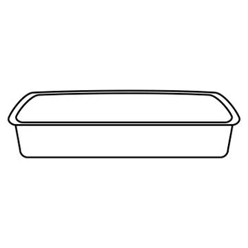 Sand box cat bath empty Stock Illustration