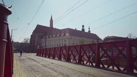 Sand Bridge in Wroclaw, Poland. Stock-Footage 245669757
