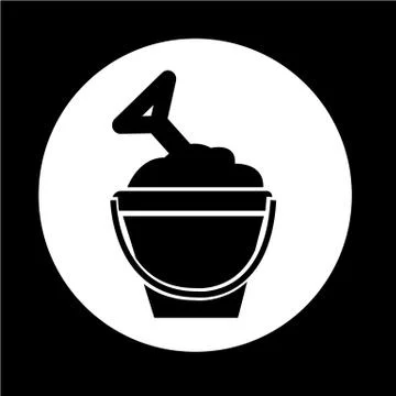 Sand bucket icon Stock Illustration