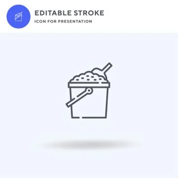 Sand Bucket icon vector, filled flat sign, solid pictogram isolated on white Stockillustratie