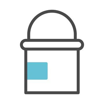Sand Bucket Vector Icon Beach Summer Toy Design Stock Illustration