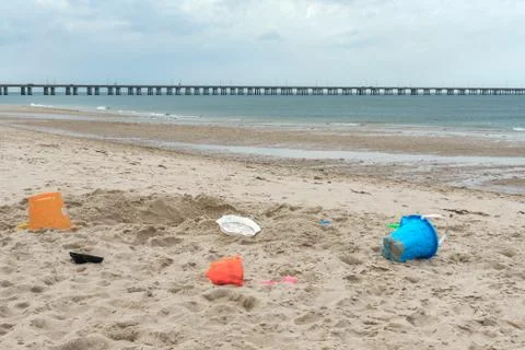 Sand Buckets Stock Photos