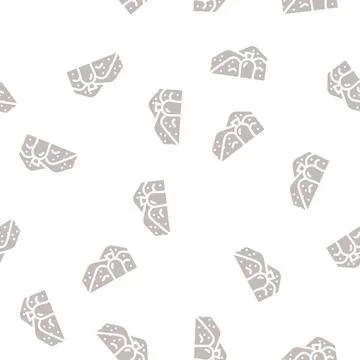 Sand building material glyph vector seamless pattern Illustrazione stock