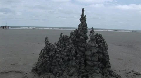 Sand castle 1 Stock Footage 7754330