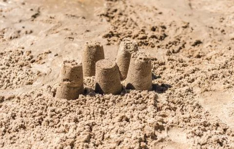 Sand Castle on the beach Foto stock