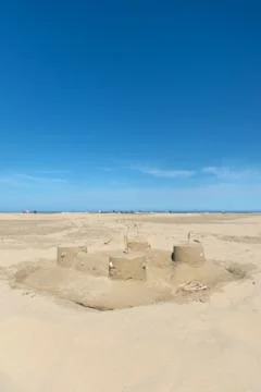 Sand castle at the beach Foto stock