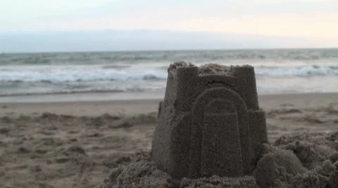 Sand Castle Stock Footage 7762992