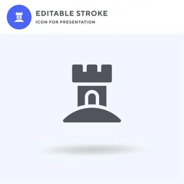 Sand Castle icon vector, filled flat sign, solid pictogram isolated on white, Stockillustratie