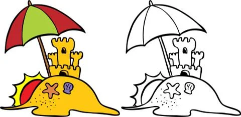 Sand castle Stock Illustration