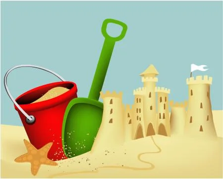 Sand castle Stock Illustration