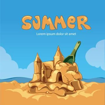 Sand castle Stock Illustration