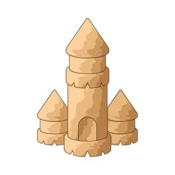 Sand castle illustration Illustrazione stock