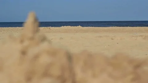 Sand castle more blur Stock Footage 99119314