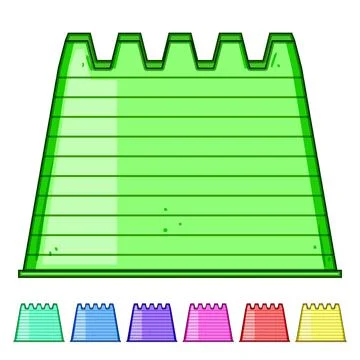 Sand castle toy mold flat design graphic Stock Illustration