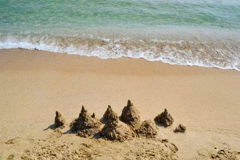 Sand castles Stock Photos