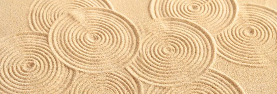 Sand circles Stock Photos