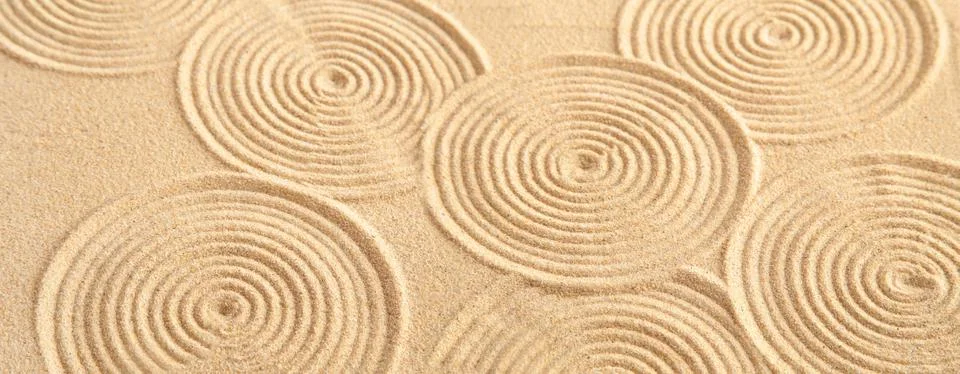 Sand circles Stock Photos