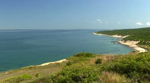Sand Cliffs Martha's Vineyard; 2 Stock Footage 12253332