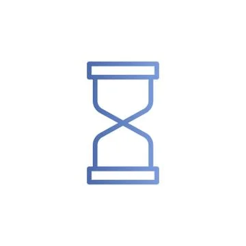Sand clock color gradient vector icon Stock Illustration