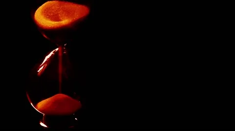 Sand Clock in Fire Stock Footage 49253230