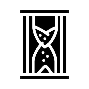 Sand clock glyph icon vector illustration Stock Illustration