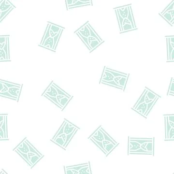 Sand clock glyph vector seamless pattern Illustrazione stock