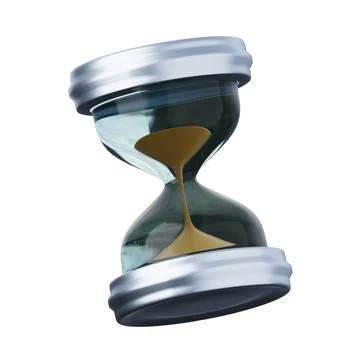 Sand clock high quality 3D render illustration. Deadline time management concept Stock-Illustration
