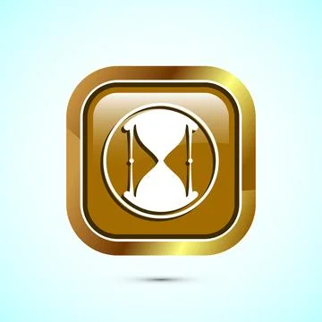 Sand clock icon design illustration. Hourglass symbol, Time measuring sign,.. Ilustración de archivo