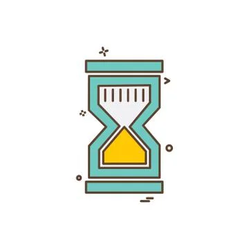 Sand clock icon design vector Stock Illustration