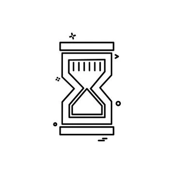 Sand clock icon design vector Stock Illustration