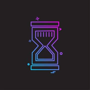 Sand clock icon design vector Stock Illustration