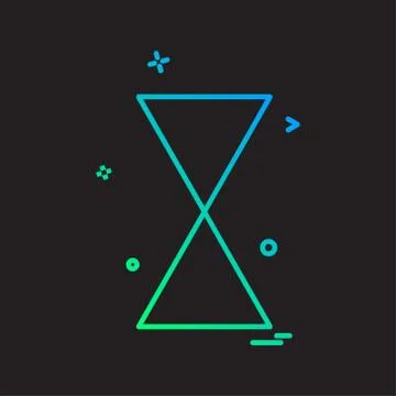 Sand clock icon design vector Stock Illustration