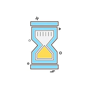 Sand clock icon design vector Stock Illustration
