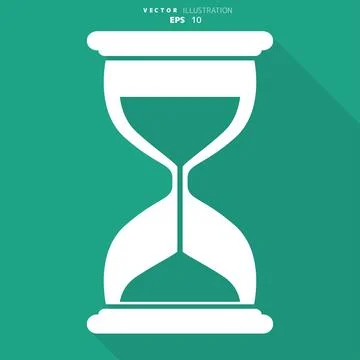 Sand clock icon. Glass timer symbol Illustrazione stock