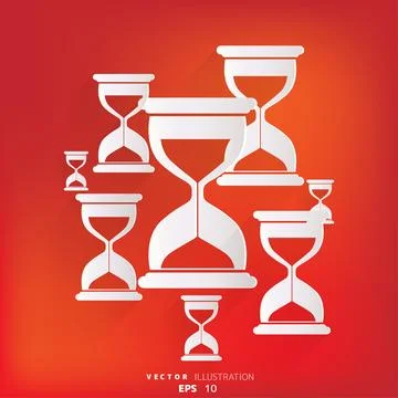 Sand clock icon. Glass timer symbol Stock Illustration