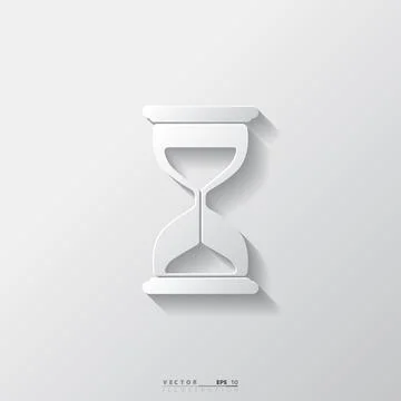 Sand clock icon. Glass timer symbol. Stock Illustration