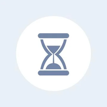 Sand clock icon isolated on white 스톡 일러스트