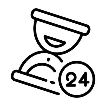 Sand Clock icon. Time pictogram. Flat symbol for web. Line stroke. Isolated o Stock Illustration