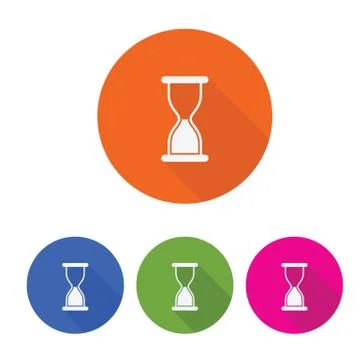 Sand clock icon vector Stock Illustration