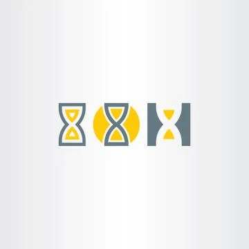 Sand clock icons set vector Stock Illustration