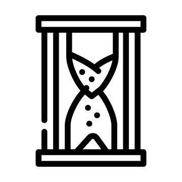 Sand clock line icon vector illustration Stock Illustration