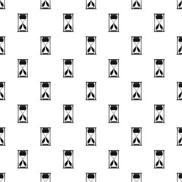 Sand clock pattern seamless vector Stock Illustration