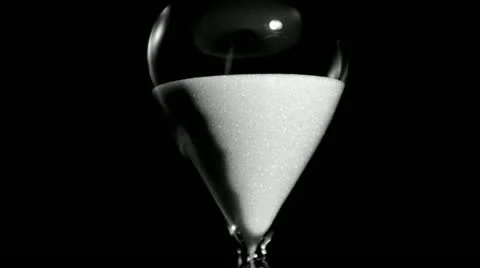 Sand clock in super slow motion emptying Stock Footage 11412592