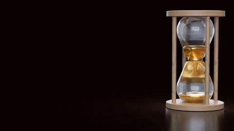 The Sand clock for Time concept 3d Rendering.. Illustrazione stock