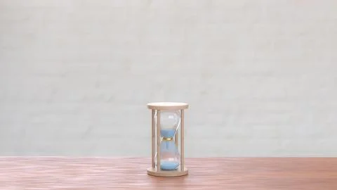 The Sand clock for Time concept 3d Rendering.. Stock Illustration