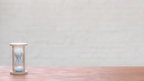 The Sand clock for Time concept 3d Rendering.. Illustrazione stock