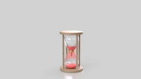 The Sand clock for Time concept 3d Rendering.. Illustrazione stock
