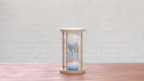 The Sand clock for Time concept 3d Rendering.. Stock Illustration