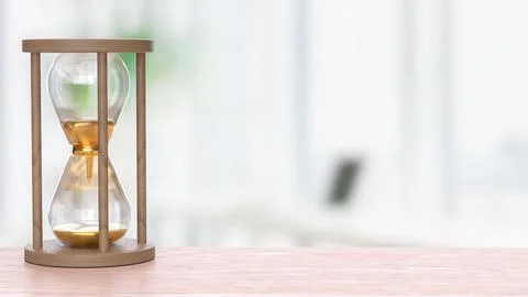 The Sand clock for Time concept 3d Rendering.. Foto stock